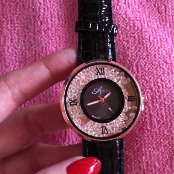 2018 Fashion Women Rhinestone Watches Luxury Leath - Picture 3 of 4